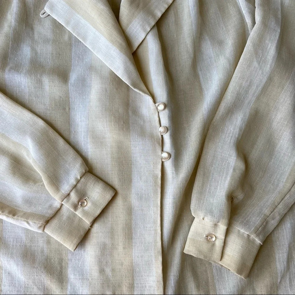 Vintage Elite Made in Canada Striped  Blouse - Picture 7 of 12